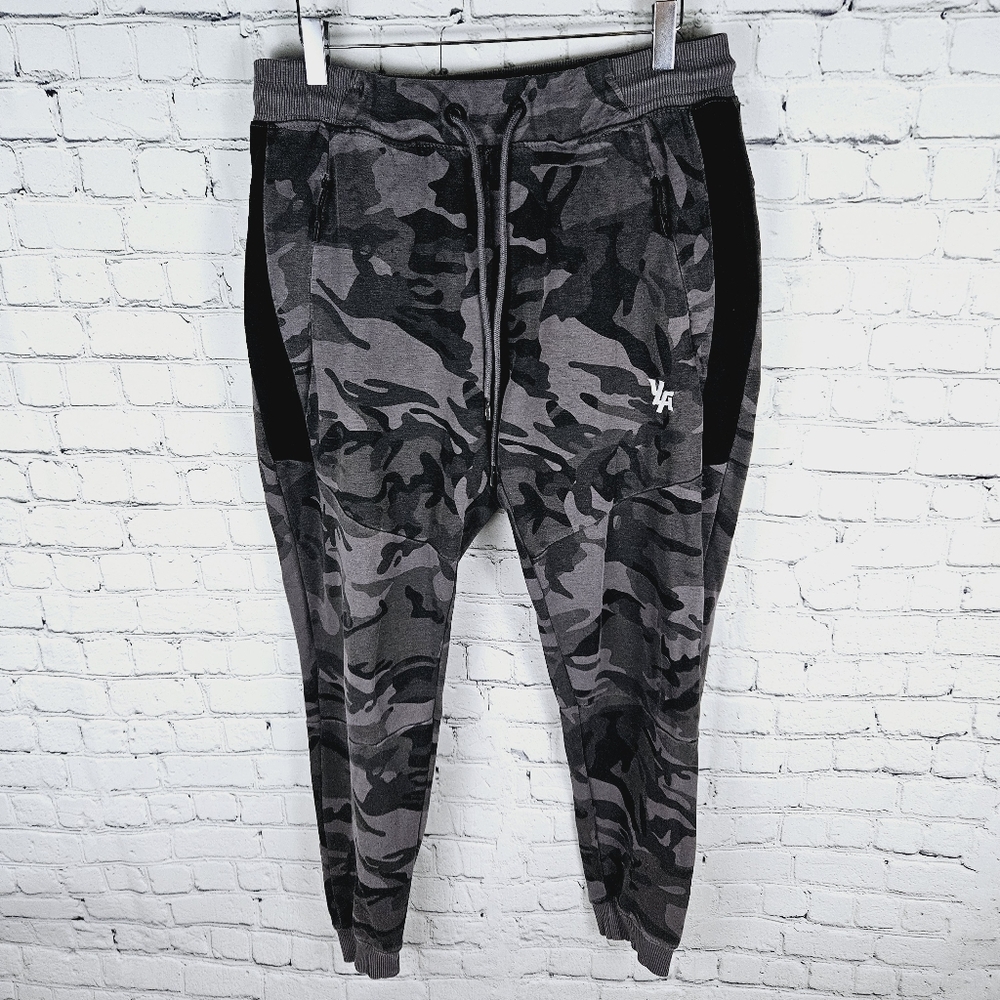 YOUNGLA | camo camouflage zip pocket drawstring jogger sweatpants